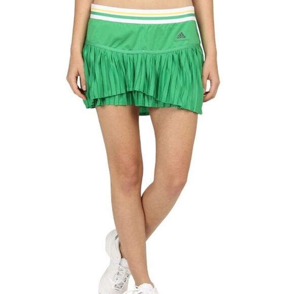 Adidas x Stella McCartney Barricade Tennis Skirt Ruffle Pleated Striped Skort - Picture 15 of 15